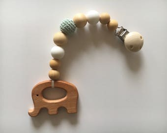 Wooden teether 'mint me'
