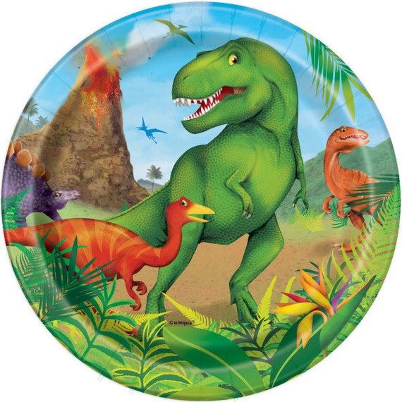 Small Dinosaur Party Plates/ Dinosaur Party Plates/ Dinosaur