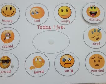 How Do I Feel Interactive Board Autism PCS and ABA Visual
