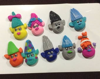 Trolls Clay Bow Centers (set of 9)
