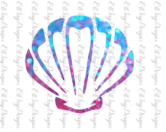 Mermaid shell svg, shell svg, sea shell svg, glitter svg, silhouette cut file, cricut cut file, sea shell, sea shell cut file, summer svg