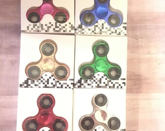 Personalized Metal Fidget Spinner, Fidget Spinner Red Gold Green Pink Silver and Blue Fidget Spinners