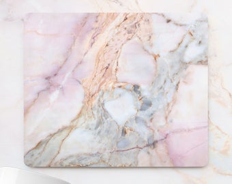 Office Mousepad Rectangle Mousepad Round White gold Marble Pad Pink Marbled mouse pad rose gold for her marble desk gifts 8