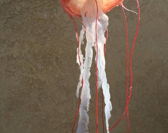Custom silicone jellyfish art sculpture model prop; 3D real life