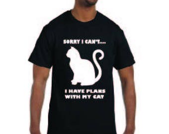 plans with my cat shirt