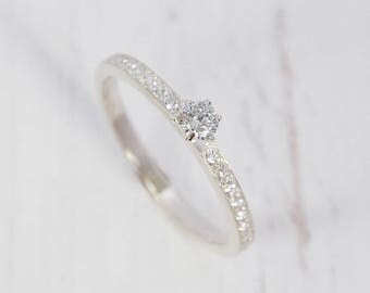 White topaz ring, Silver ring women, Silver ring for her, Dainty ring, Fine ring, Promise silver ring,Promise ring for her,Custom stone ring