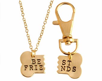 Best Friends Necklace and Keychain