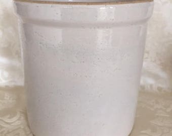 Vintage White Farmhouse Pottery Crock Antique Crock