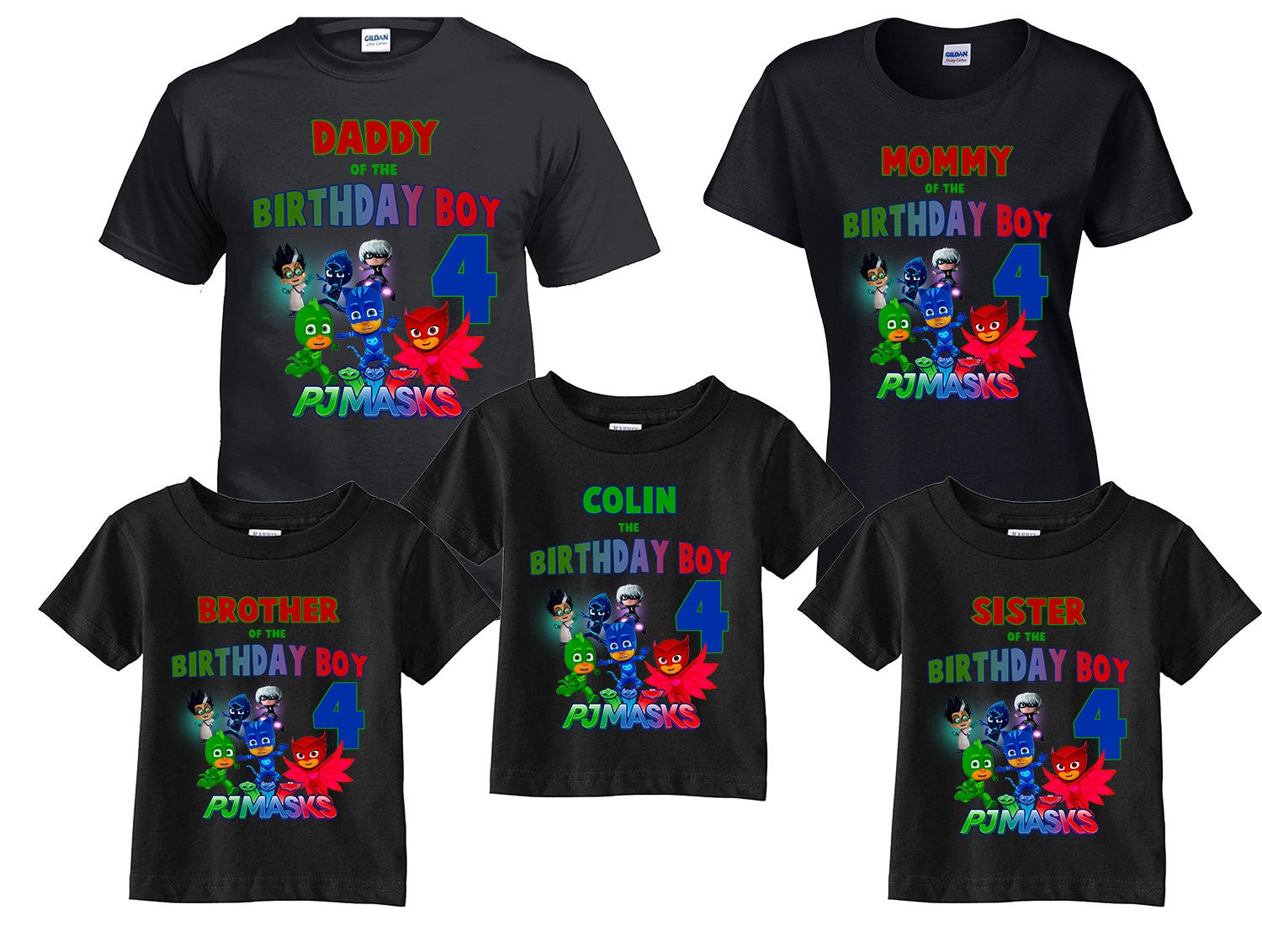 Download Pj Masks Pj Masks Shirts Pj Masks Family of Birthday Boy