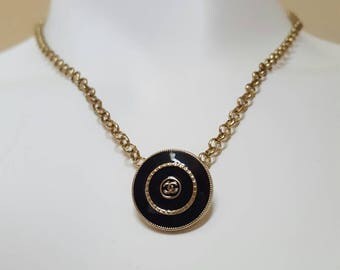 Chanel button necklace etsy Clearance