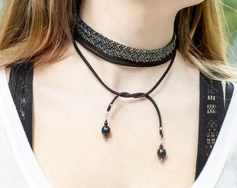 Birthday Gift|for|Girl Gifts Layered Necklace Jewelry Set Beaded Choker Necklace Handcrafted Gifts|for|Women's Choker 2 in 1 Necklaces