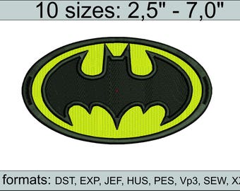 Batman Embroidery Design Batman embroidery design logo/ INSTANT download machine embroidery patter