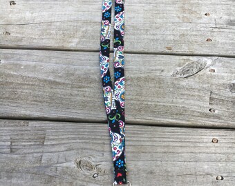 Day of the dead lanyard, Dia de los Muertos lanyard.