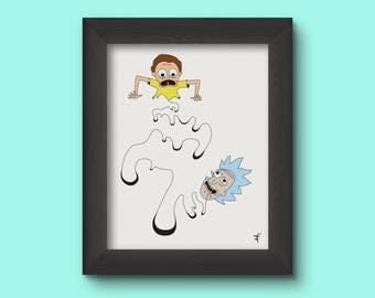 Just Go With It - Rick and Morty Poster