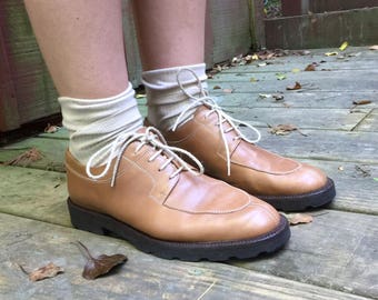 Brown Leather Oxford Shoes