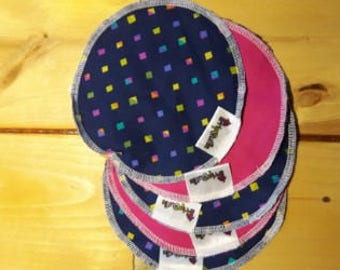 Washcloth diamond bow in sky-fuschia