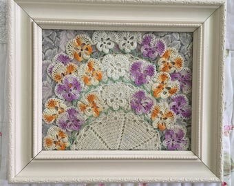 Framed Crocheted Vintage Doilie