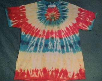 tie dye t shirt adult large"finch"