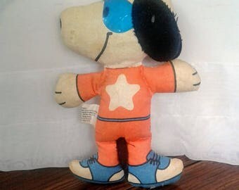 Vintage Snoopy Cloth Doll 5 Inches Tagged 1958
