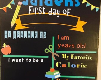 First Day of School Reusable Chalkboard Sign