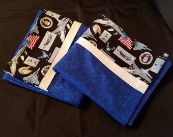 King Size Air Force Heroes set of 2 pillowcases
