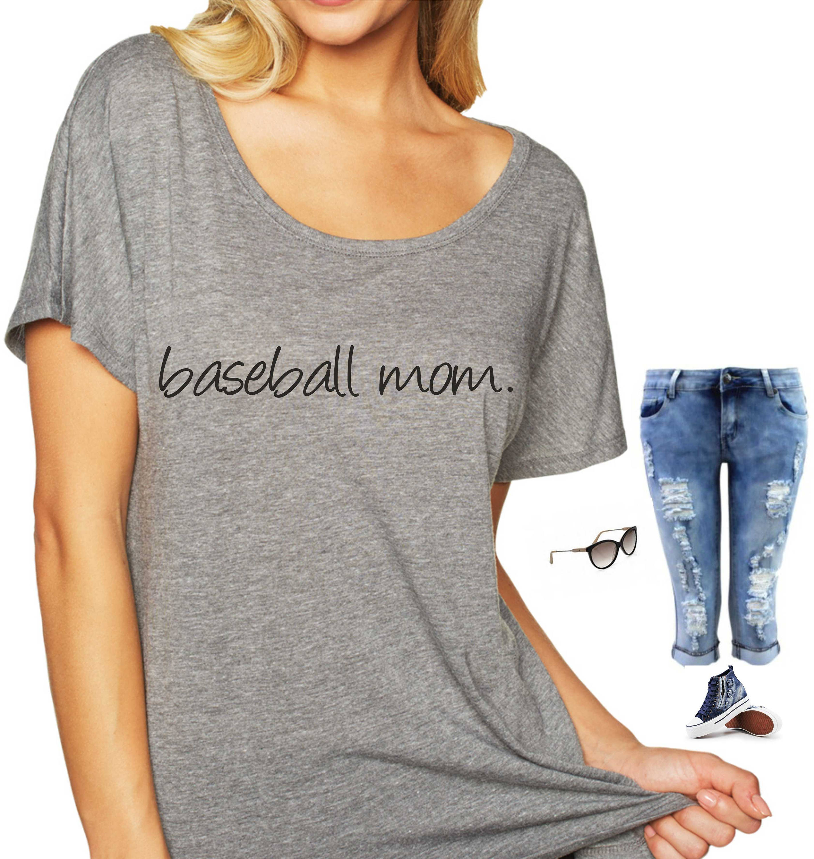 Womens Baseball Mom Shirt Baseball mom Gift ideas comfy Baseball
