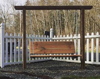Custom Wooden Bench Swing