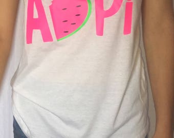 Alpha Delta Pi (ADPi) watermelon tank!