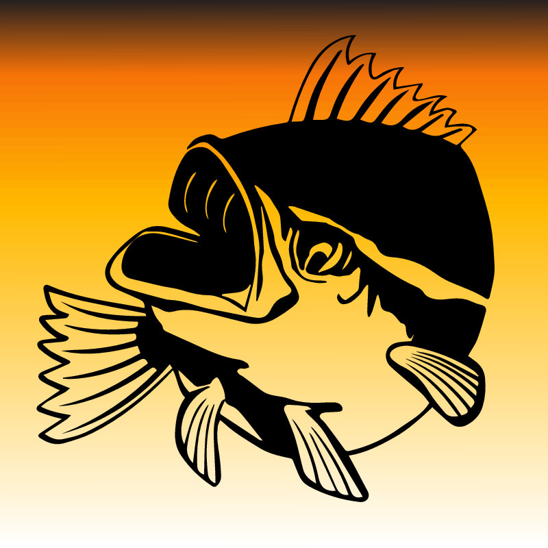 Bass fish SVG Fishing SVG files Bass SVG Vector files for