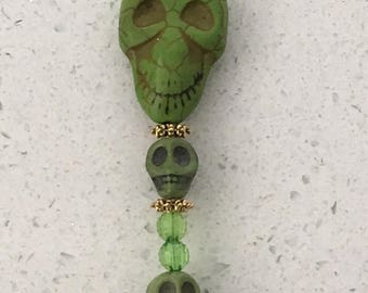 Skull Suncatcher Green