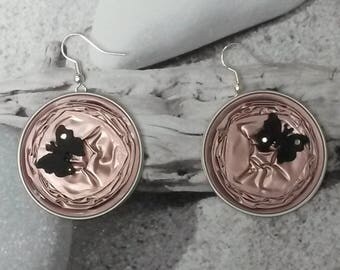 Multi upcycled butterfly earrings