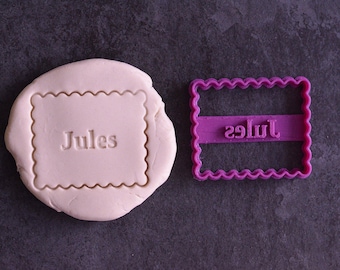 Custom Name Petit-Beurre cookie cutter - French cookie cutter with name - Custom cookie cutter - Personalized cookie cutter - Petit beurre