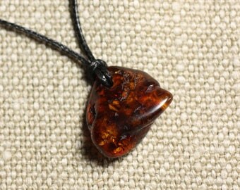 Natural 20mm N7 amber pendant necklace