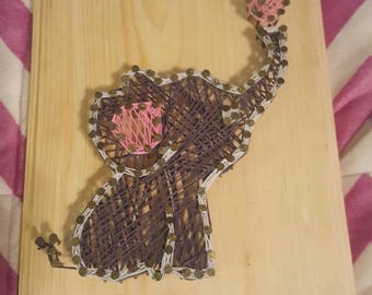 Elephant string art | Etsy