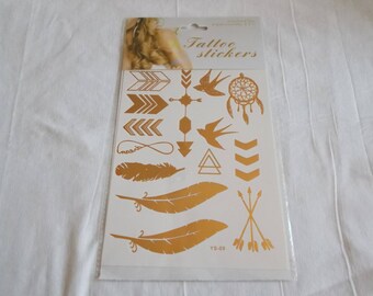 1 Board with tattoo in gold and silver tones