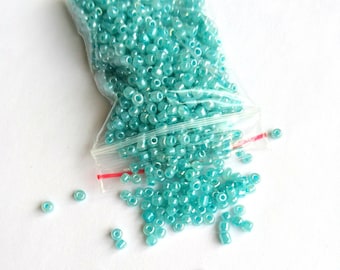 20gr of colored seed beads green water.