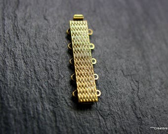 1 vintage multi strand, 5 rows 30 x 7 mm clasp