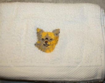 chihuahua hand towel