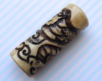 1 Pearl resin beige and brown tone 60x20mm