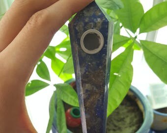 Lapis Lazuli Pipe / Crystal Pipe / Gemstone Pipe / Stone Pipe / Collectible Smoking Pipe