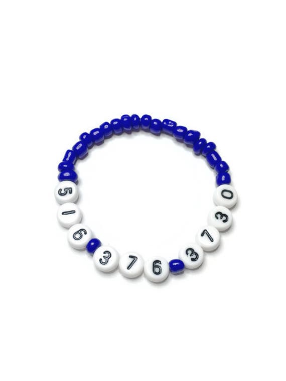 Kid's safety bracelet phone number bracelet personalized
