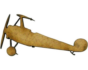 Cut out of MDF wood - shape plane 4.9 x 2.5 cm.