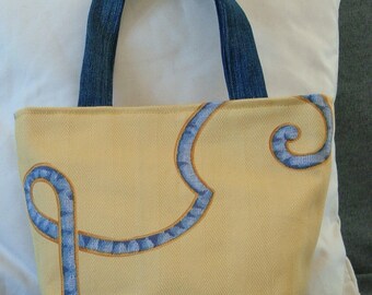 bag in yellow blue