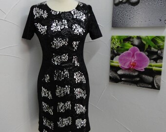 Crushed velvet with silver glitter yoke dress