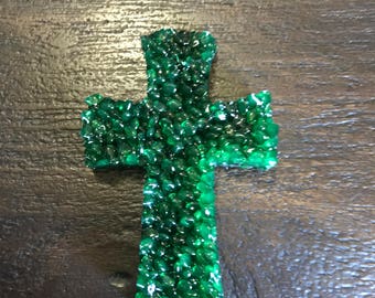 Granny Green Coconut Lime cross car ornament