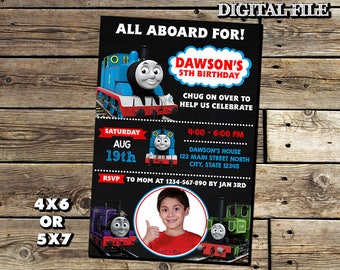 Thomas The Train Invitation,Thomas The Train,Thomas The Train Birthday Invitation,Thomas The Train Birthday,Thomas The Train Party