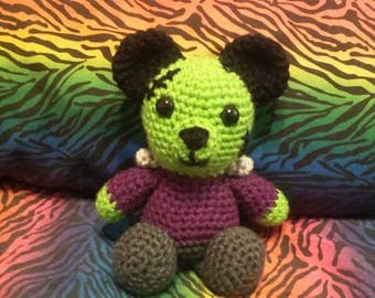 Franken-Teddy: Handmade Crocheted Teddy Bear (Made to Order)