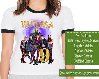 Descendants Birthday Shirt/Descendants Shirt/Descendants Party/Descendants/Descendants Birthday/Descendants Stickers/Descendants Invitations