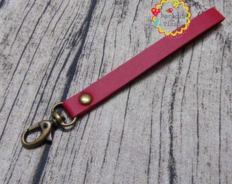1 x handles attached bag red faux leather wrist strap