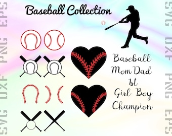 Baseball SVG File Clipart, Baseball Mom Dxf Files, Puff Cloud Cut Files for Cutting Machines like Cricut or Silhouette, Svg, Dxf, Png, Eps